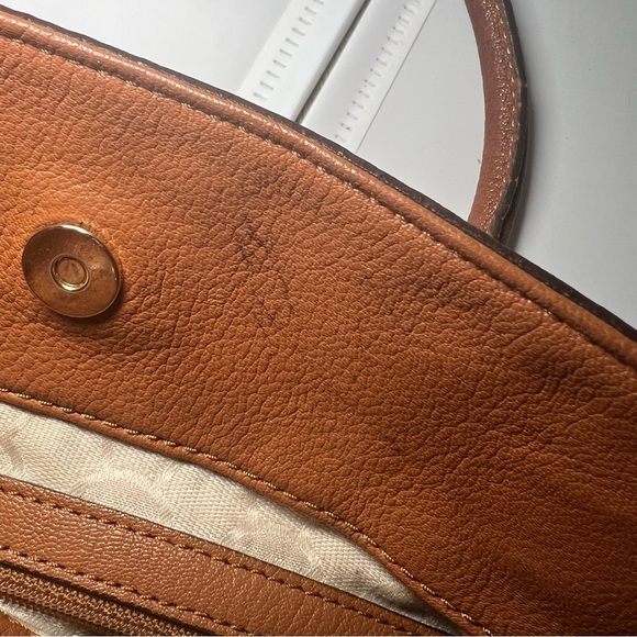 MICHAEL KORS Hamilton Medium Lock and Key Leather Bag Satchel/Shoulder Bag Brn - Picture 9 of 14